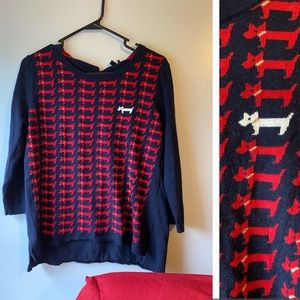 TALBOTS Dog Print Sweater